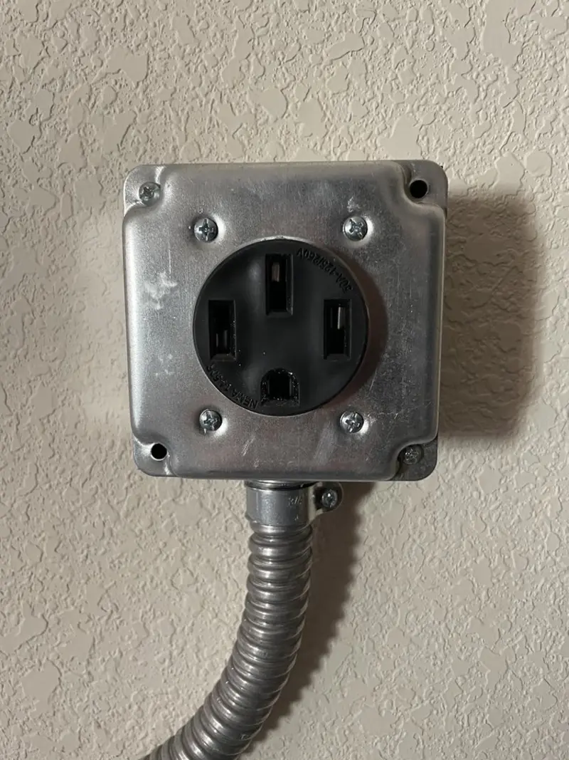 NEMA 14-50 outlet installed for Smart Home Electrical in Friona